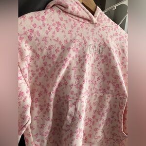 Gap kids LOVESHACKFANCY pink floral hoodie